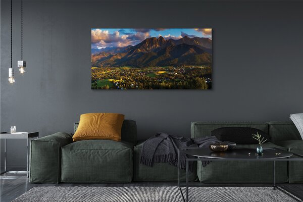 Tablouri canvas apus de soare la munte