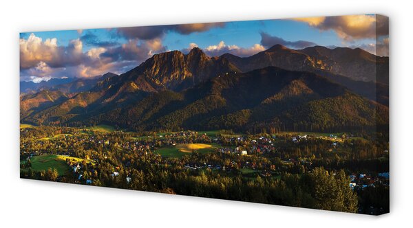 Tablouri canvas apus de soare la munte