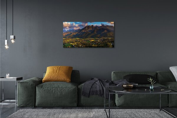 Tablouri canvas apus de soare la munte