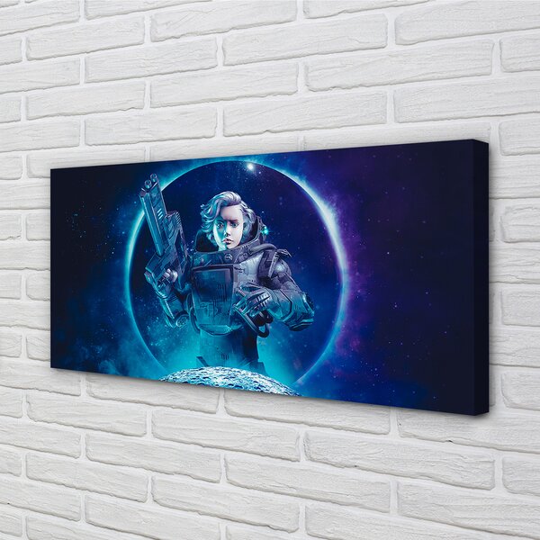 Tablouri canvas Spațiu femeie luna