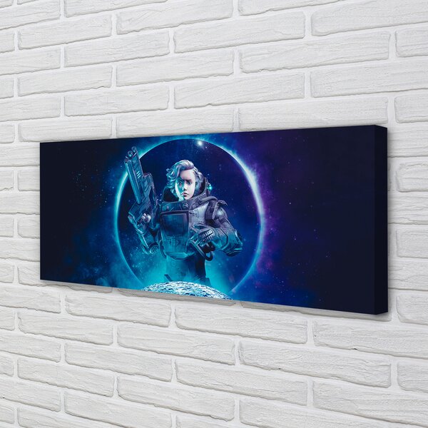 Tablouri canvas Spațiu femeie luna