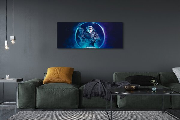 Tablouri canvas Spațiu femeie luna