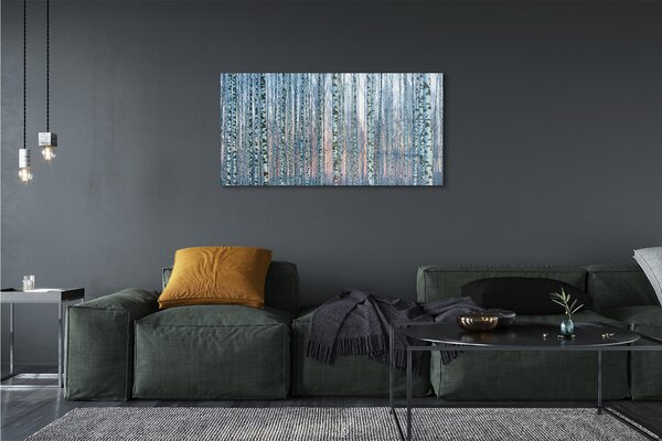 Tablouri canvas Birch apus de soare pădure