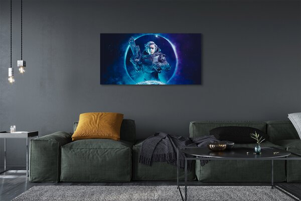 Tablouri canvas Spațiu femeie luna