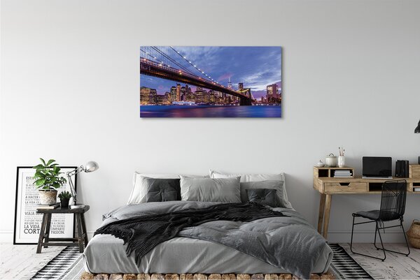 Tablouri canvas Cele mai multe zgârie-nori apus de soare