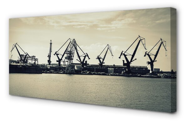 Tablouri canvas Gdańsk macarale Shipyard râu