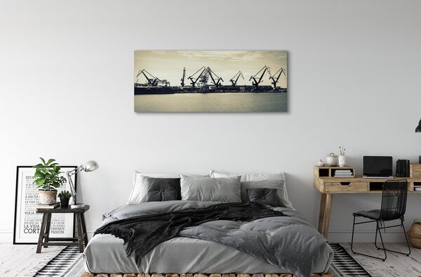 Tablouri canvas Gdańsk macarale Shipyard râu