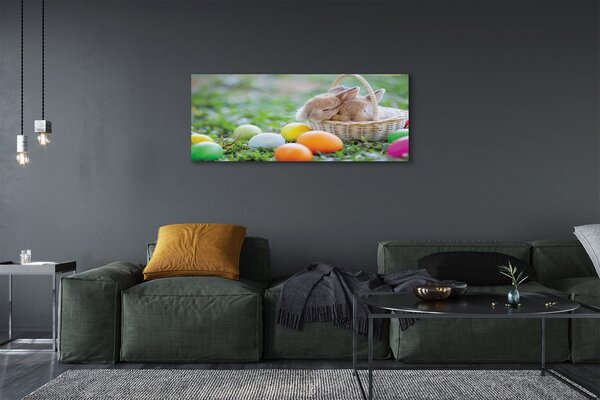 Tablouri canvas iepuri ouă