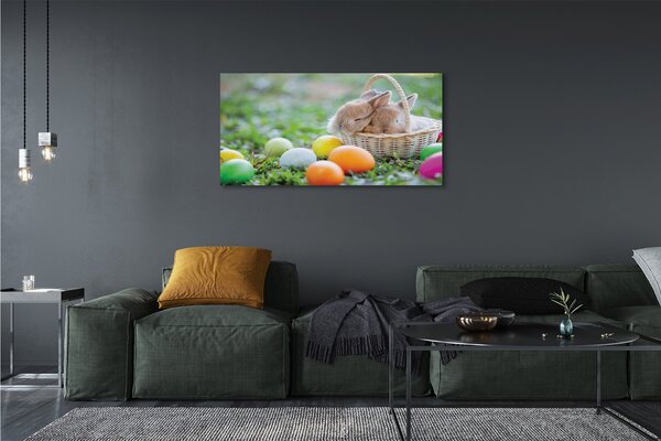 Tablouri canvas iepuri ouă