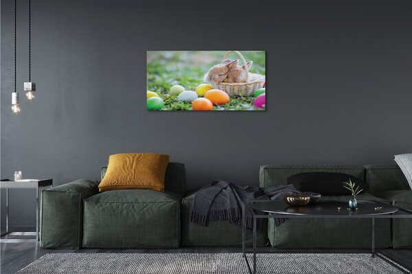 Tablouri canvas iepuri ouă