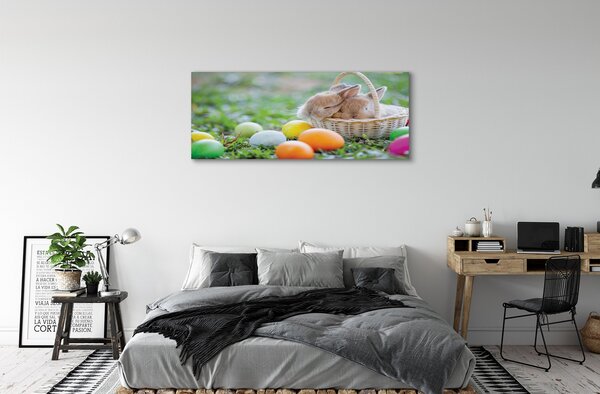 Tablouri canvas iepuri ouă