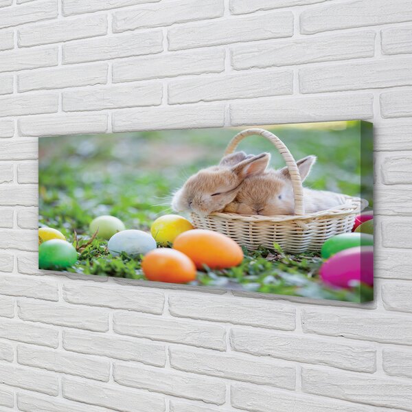 Tablouri canvas iepuri ouă