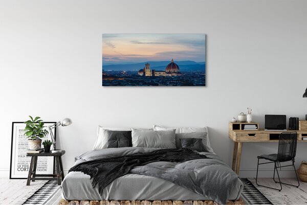 Tablouri canvas Italia Catedrală noapte panorama