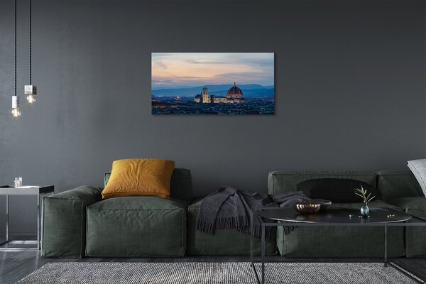 Tablouri canvas Italia Catedrală noapte panorama