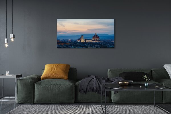 Tablouri canvas Italia Catedrală noapte panorama