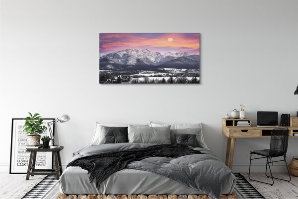 Tablouri canvas iarnă de munte
