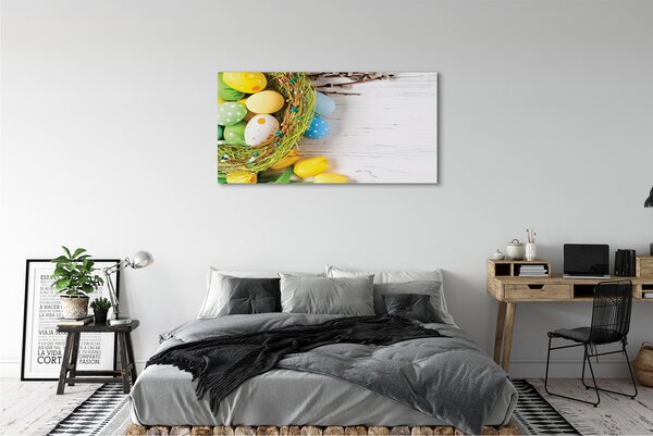 Tablouri canvas lalele pe bază de ouă