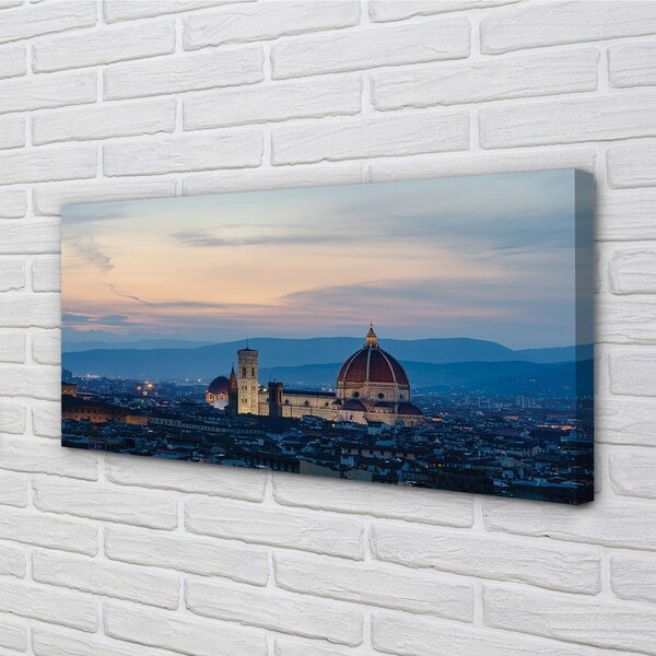 Tablouri canvas Italia Catedrală noapte panorama