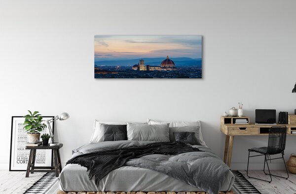 Tablouri canvas Italia Catedrală noapte panorama