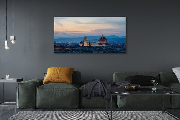 Tablouri canvas Italia Catedrală noapte panorama