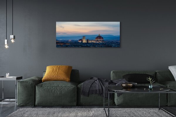 Tablouri canvas Italia Catedrală noapte panorama