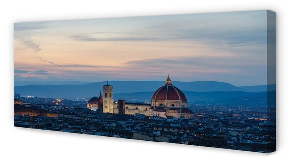Tablouri canvas Italia Catedrală noapte panorama