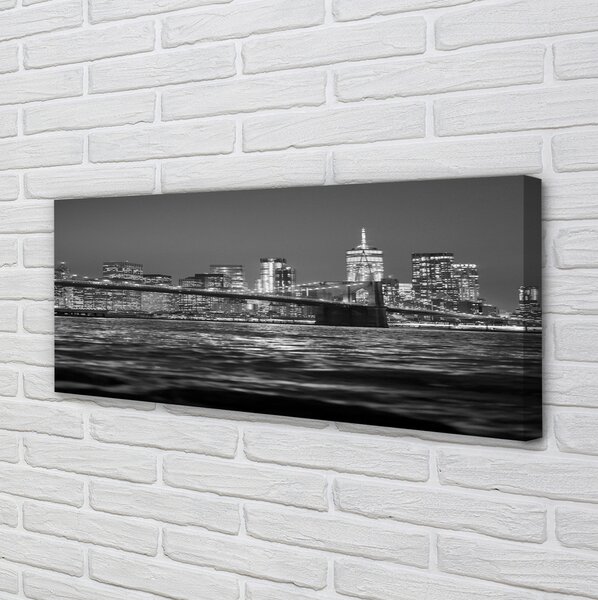 Tablouri canvas Podul panorama râu