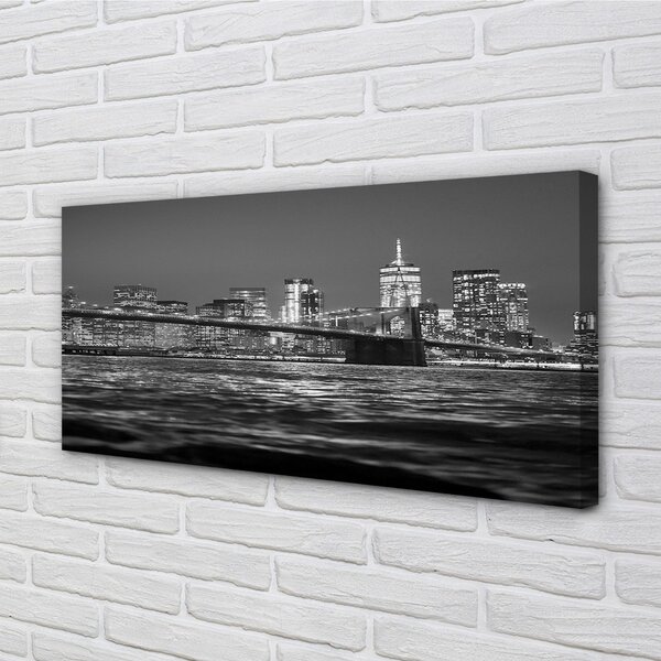 Tablouri canvas Podul panorama râu