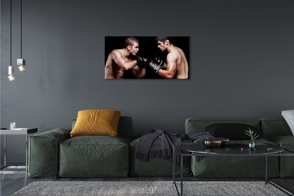 Tablouri canvas Oamenii lupta mănuși