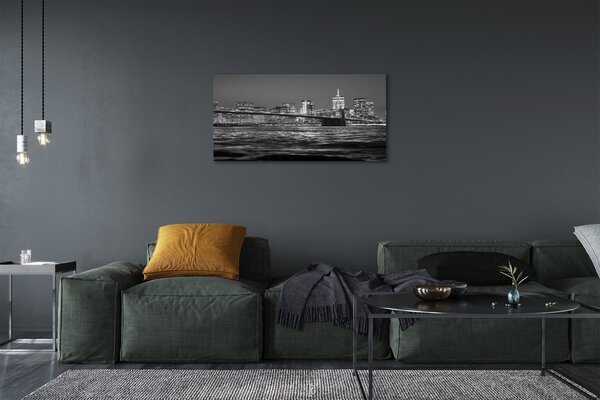 Tablouri canvas Podul panorama râu