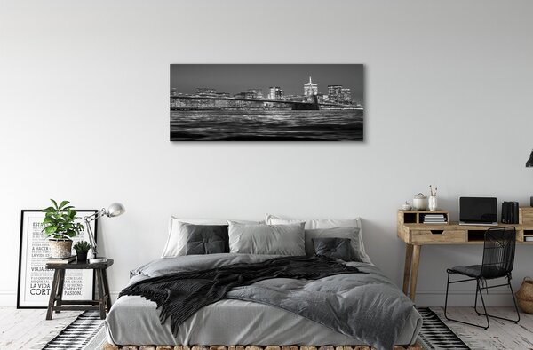 Tablouri canvas Podul panorama râu