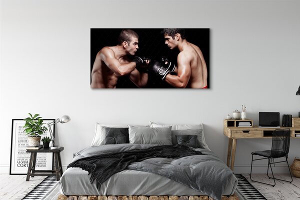 Tablouri canvas Oamenii lupta mănuși