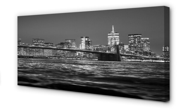 Tablouri canvas Podul panorama râu