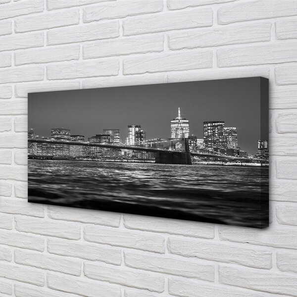 Tablouri canvas Podul panorama râu