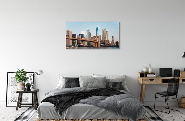 Tablouri canvas Panorama râu pod