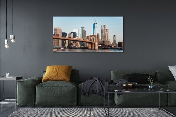 Tablouri canvas Panorama râu pod