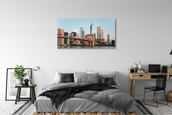 Tablouri canvas Panorama râu pod