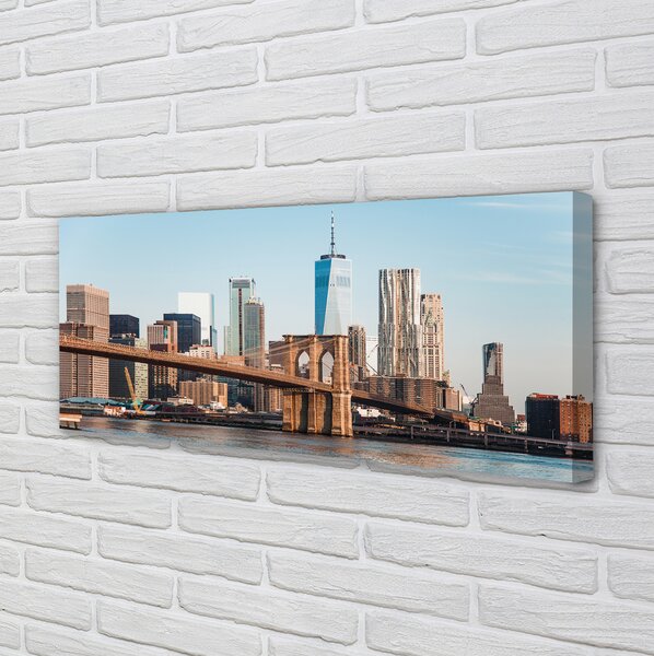 Tablouri canvas Panorama râu pod
