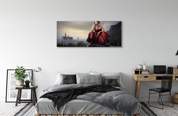Tablouri canvas Femeia rochie de până