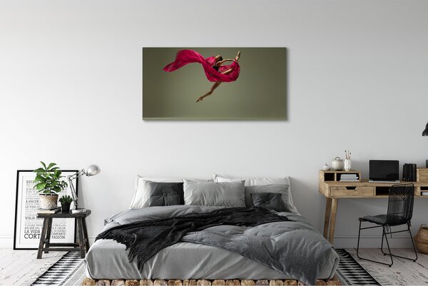 Tablouri canvas Material sfoară roz Femeie