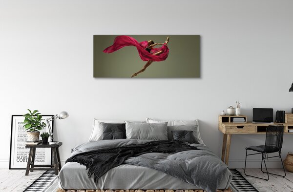 Tablouri canvas Material sfoară roz Femeie