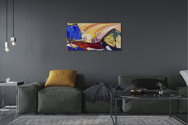 Tablouri canvas peisaj rural artă abstractă