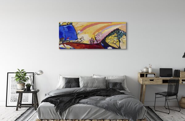 Tablouri canvas peisaj rural artă abstractă