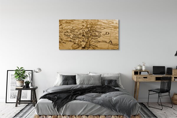 Tablouri canvas vechi hartă
