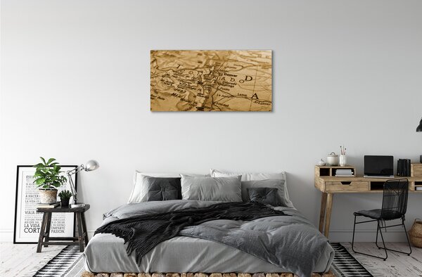 Tablouri canvas vechi hartă