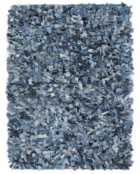 Covor fire lungi, albastru, 80x160 cm, denim