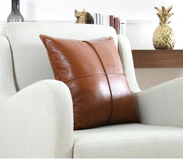 Perna 210FLF1116, maro, piele ecologica, 50x50 cm