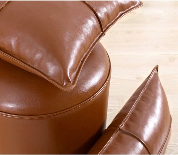 Perna 210FLF1116, maro, piele ecologica, 50x50 cm