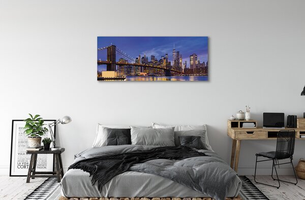 Tablouri canvas Podul apus de soare panoramă