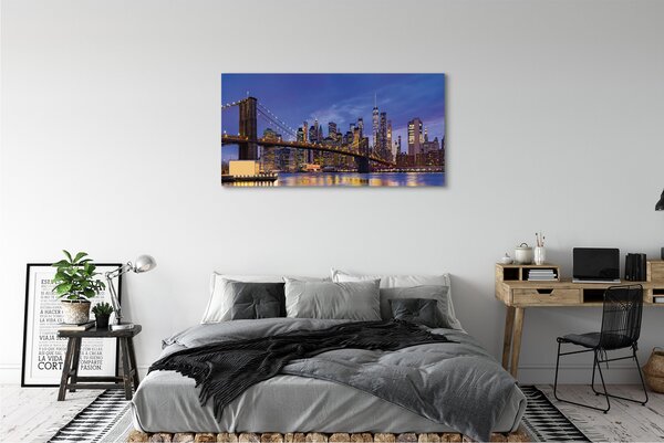 Tablouri canvas Podul apus de soare panoramă